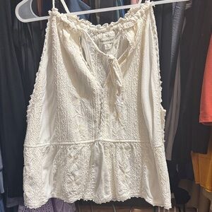 Francesca's Collections Ivory Lace Blouse